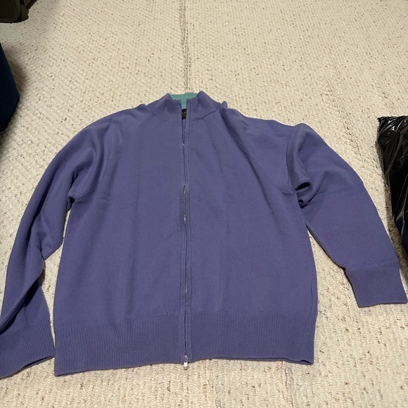 Sold N. Peal purple zip up sweater - Picture 2 of 10